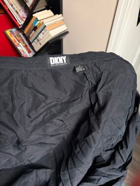 DKNY Black Silk Shirt Jacket